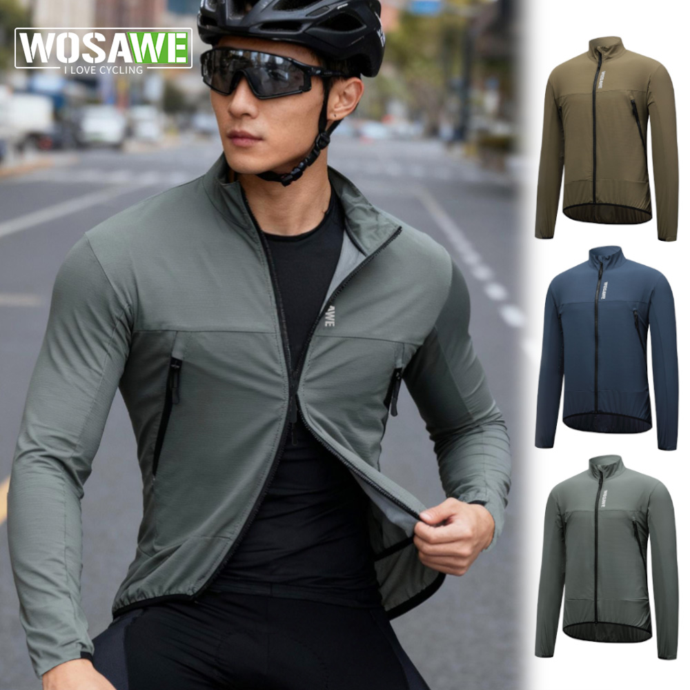 Reflective Running Jacket - WOSAWE Winddichte Fietsjacks MTB Fiets Windjack