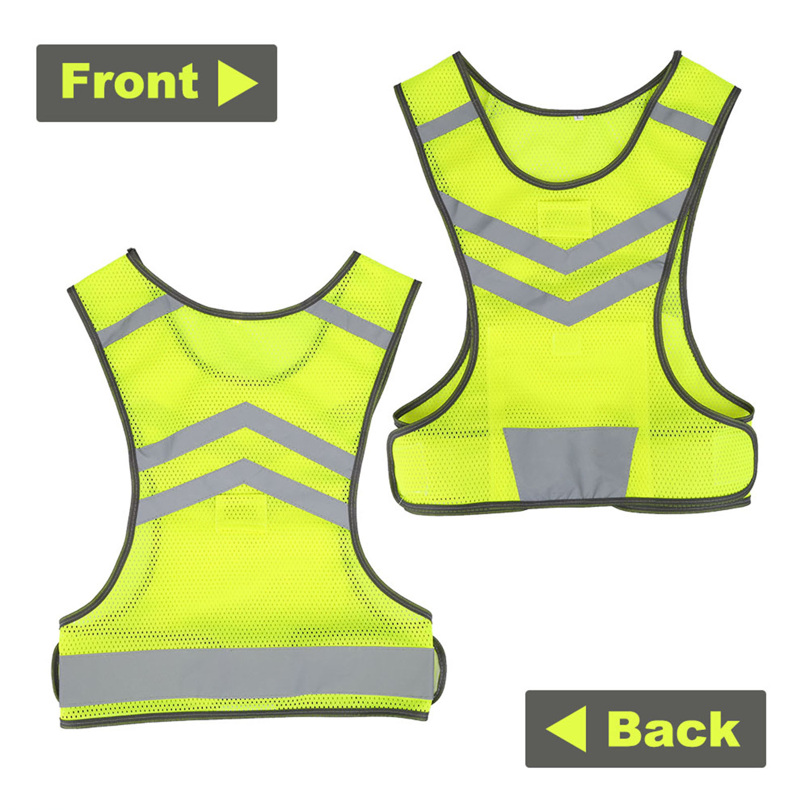 Reflective Running Jacket - Hoge Zichtbaarheid Verstelbaar Reflecterend Veiligheidsvest Voor