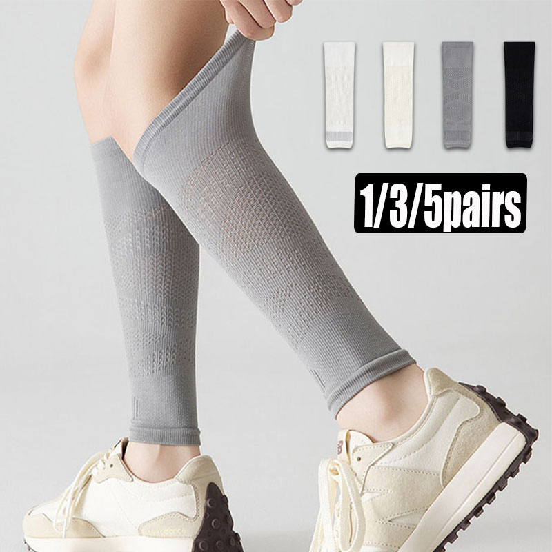 Compression Calf Sleeve - 1/3/5 paar kuitcompressiemouwen voor dames, ademend,