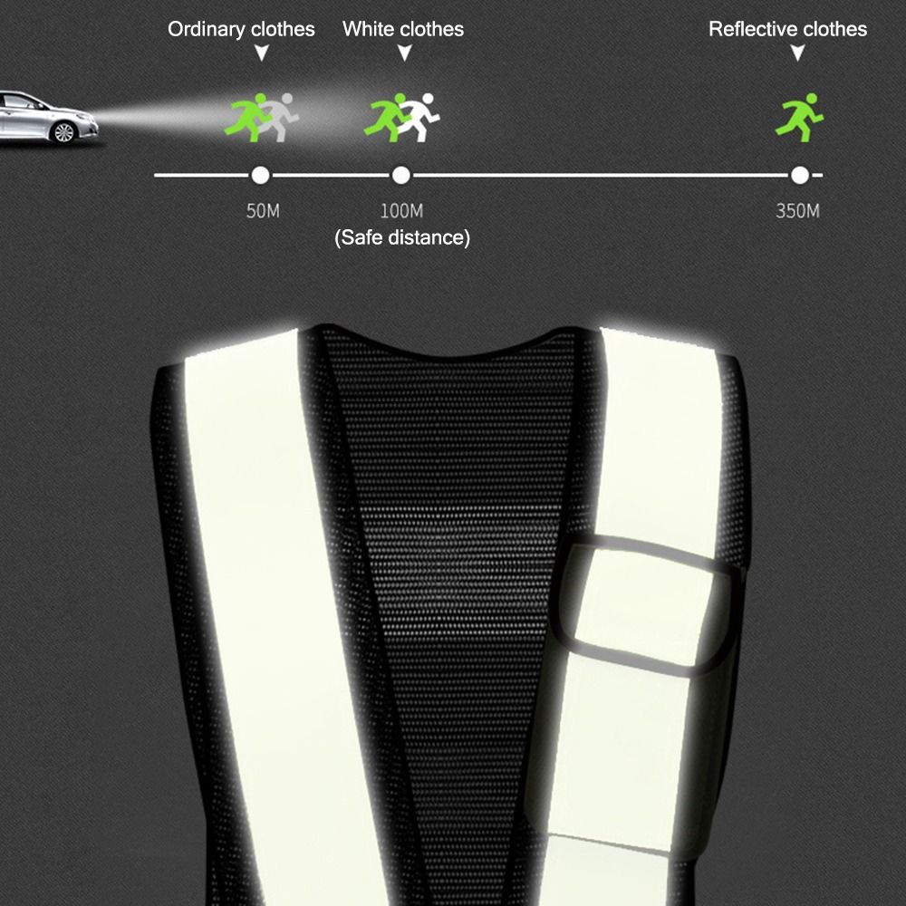 Reflective Running Jacket - V-vorm reflecterend vest Rooster reflecterende bandjes