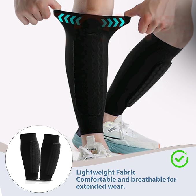 1 paar voetbal scheenbescherme - Compression Calf Sleeve recensie en prijs