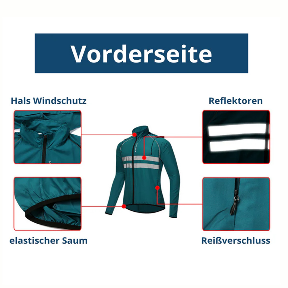 Waterdichte fietsjas voor here - Reflective Running Jacket recensie en prijs