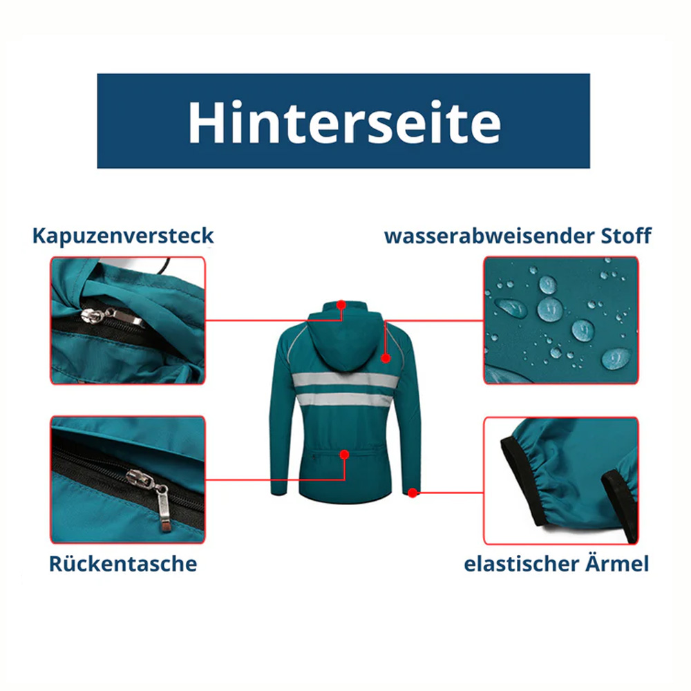Waterdichte fietsjas voor here - Reflective Running Jacket recensie en prijs