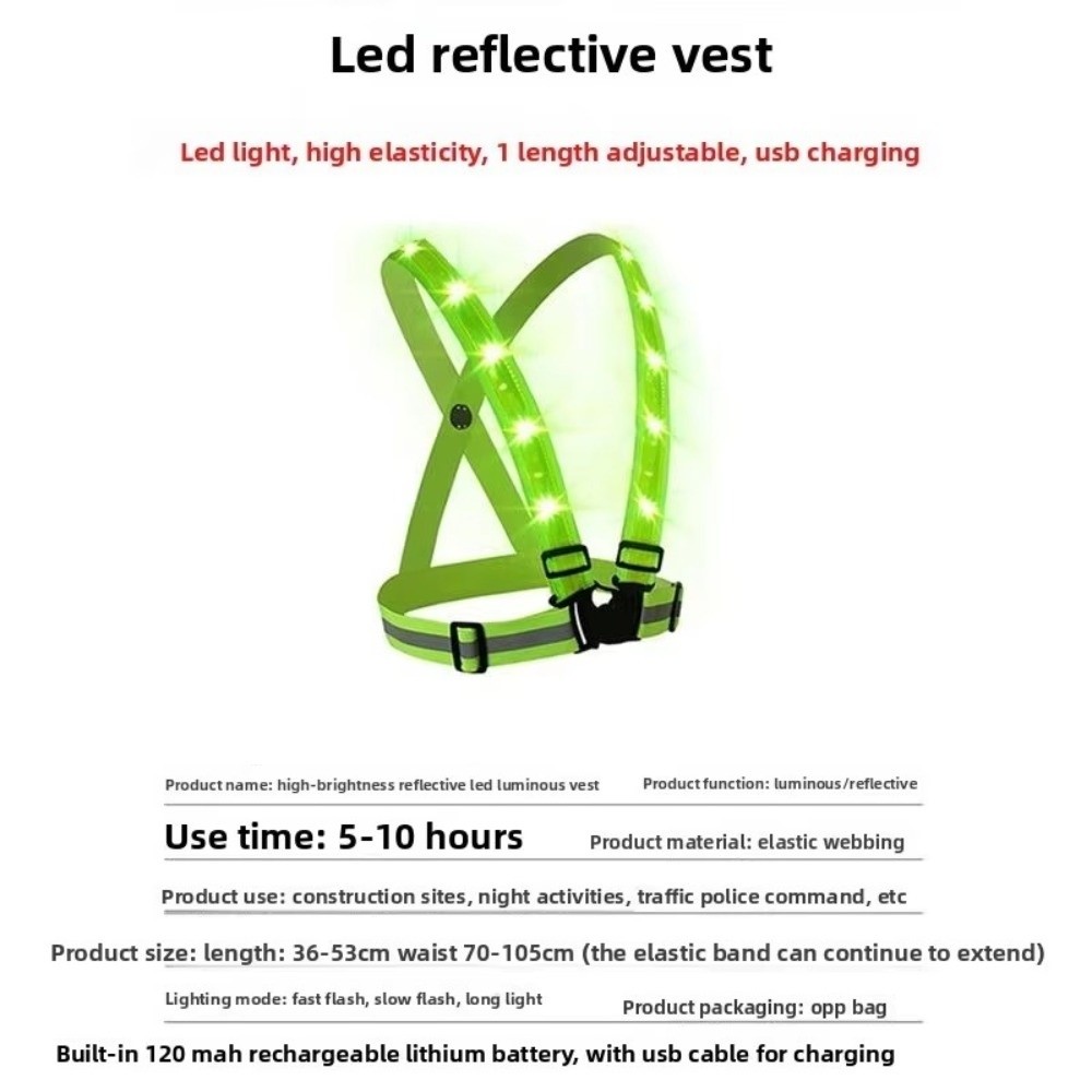 Nieuw polyester LED veiligheid - Running Gear Lights recensie en prijs
