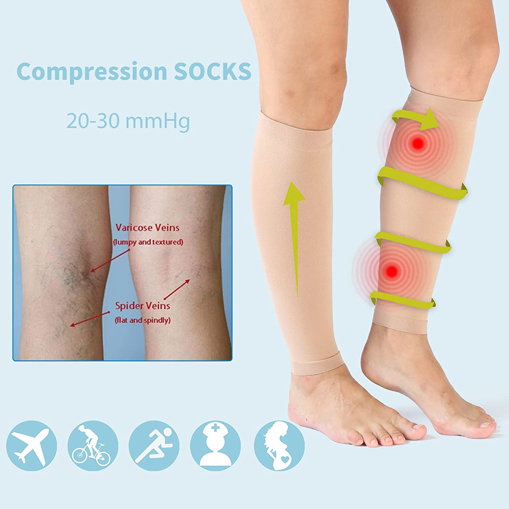 1 paar Kalf Compressie Mouw Be - Compression Calf Sleeve recensie en prijs